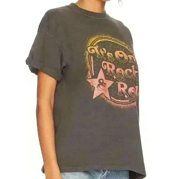 NWT Girl Dangerous It's Only Rock n Roll Loose Fit Graphic Tee - Picture 6 of 11